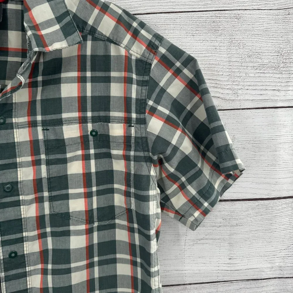 The North Face Men's Plaid Short Sleeve Button Down Casual‎ Outdoor Shirt Small